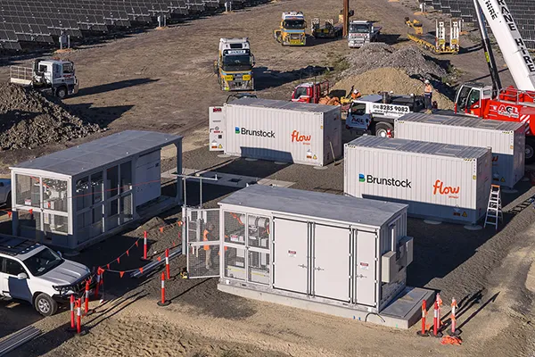 One final photo of the Kookaburra Power Technologies project, at Naracoorte in South Australia, showing all three of our Brunstock BESS units and two step-up transformer skid stations on site.